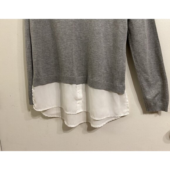 Adrianna papell Women’s V-neck Sweater Vest And Layered Blouse Size Medium - Picture 10 of 12